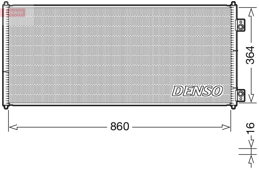 Kondenzátor klimatizácie DENSO DCN10032