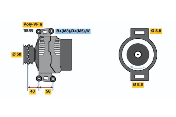 Alternator BOSCH 0 123 320 051
