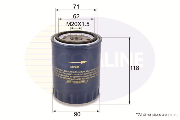 Filtr oleju COMLINE EOF058