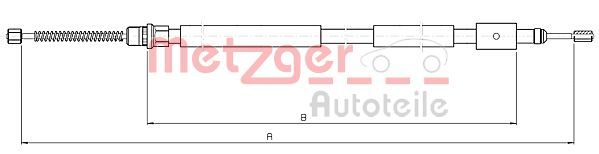 Cięgło, hamulec postojowy METZGER AUTOTEILE 10.6031