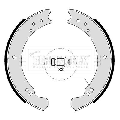 Zestaw szczęk hamulcowych BORG & BECK BBS6049