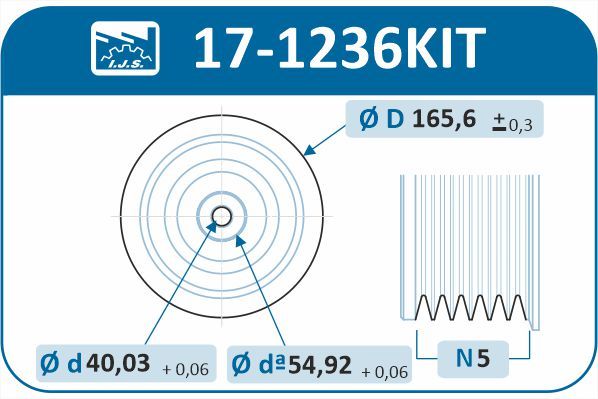 Levně Řemenice, klikový hřídel IJS GROUP 17-1236KIT