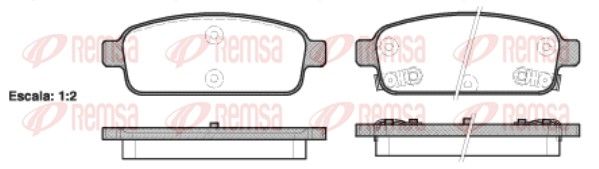 Sada brzdových platničiek kotúčovej brzdy REMSA 1432.02