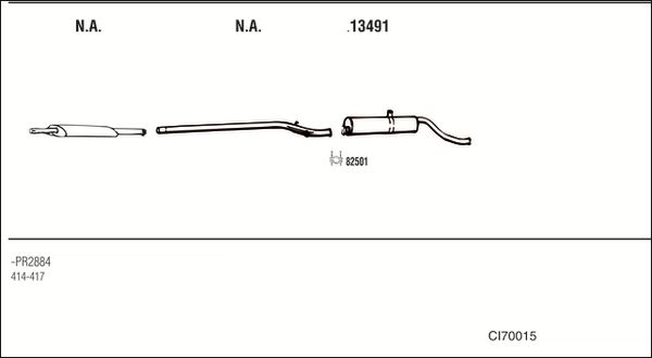 Układ wydechowy WALKER CI70015