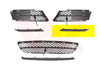 Grila ventilatie, bara protectie VAN WEZEL ** Equipart ** 0657481