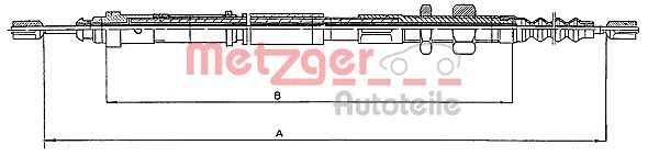 Cięgło, hamulec postojowy METZGER AUTOTEILE 10.4651