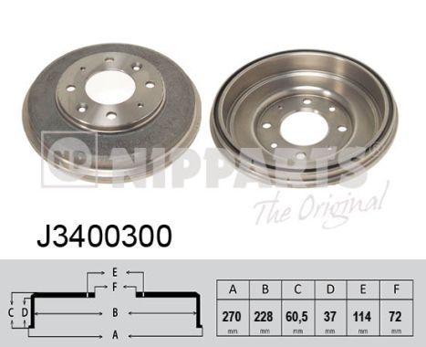 Bęben hamulcowy NIPPARTS J3400300
