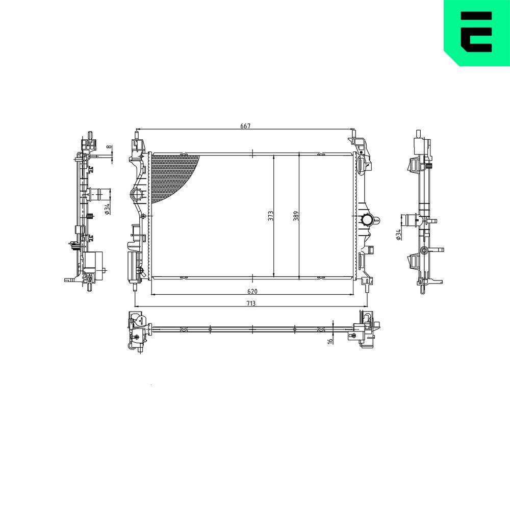 Radiator, racire motor ERA 673570