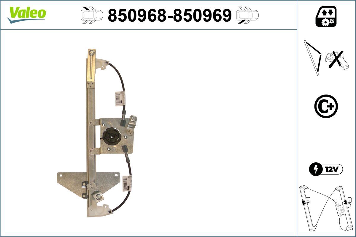 Mecanism actionare geam VALEO 850968