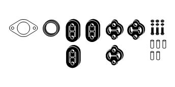 Zestaw montażowy, układ wydechowy HJS 82 42 4135