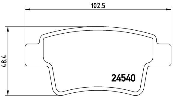 Zestaw klocków hamulcowych, hamulce tarczowe BREMBO P 61 085