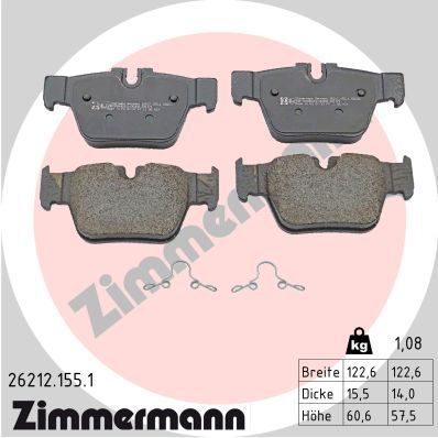 Sada brzdových platničiek kotúčovej brzdy ZIMMERMANN 26212.155.1
