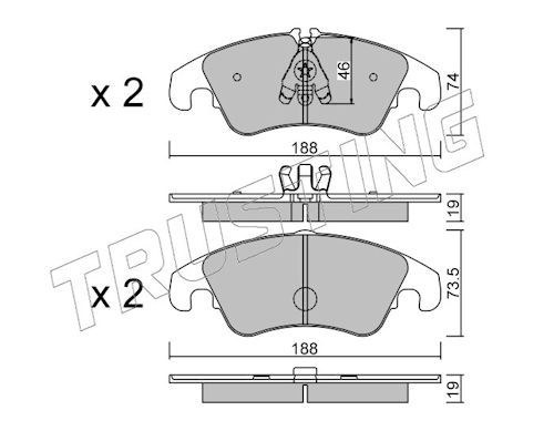 Piduriklotsi komplekt,ketaspidur