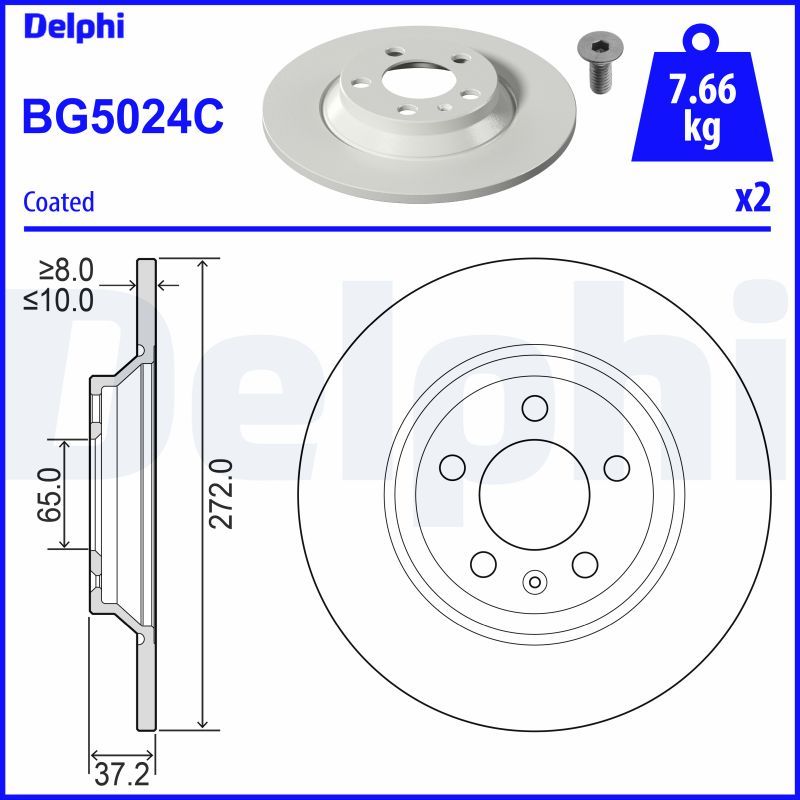 Brzdový kotouč DELPHI BG5024C