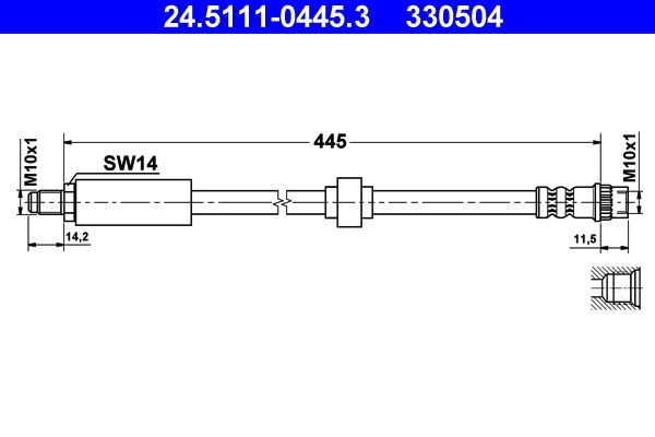 Brzdová hadice ATE 24.5111-0445.3
