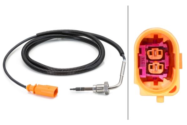 Sensor, avgastemperatur HELLA 6PT 014 494-281 för VW, HITACHI