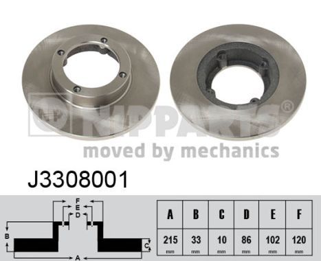 Disc frana NIPPARTS J3308001
