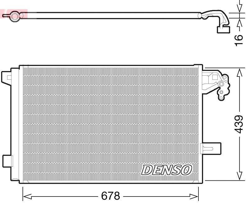 Kondenzátor, klimatizace DENSO DCN32063