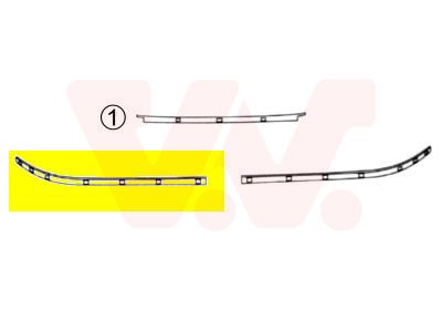 Ozdobná / ochranná lišta, nárazník VAN WEZEL 0639486