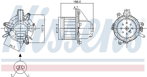 Vnútorný ventilátor NISSENS 87542