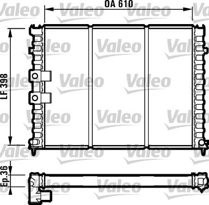 Chłodnica, układ chłodzenia silnika VALEO 731584