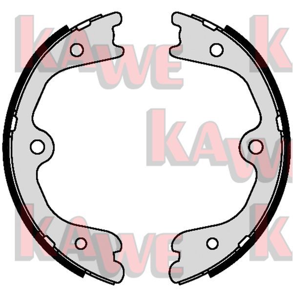 Zestaw szczęk hamulcowych, hamulec postojowy KAWE 09490