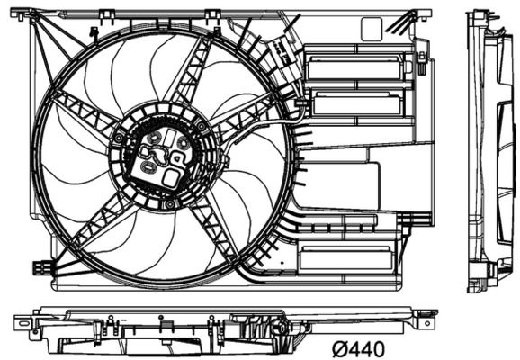 Větrák, chlazení motoru MAHLE CFF 405 000P