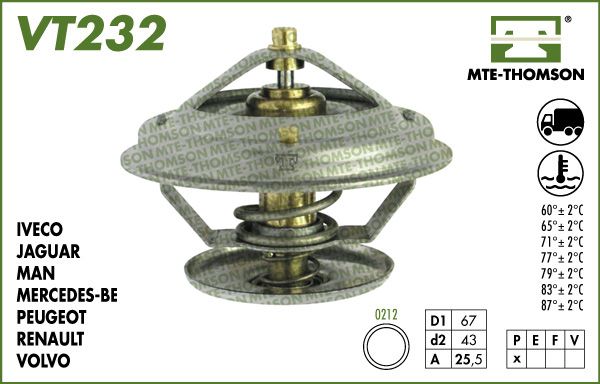 Termostat, środek chłodzący MTE-THOMSON VT232.87