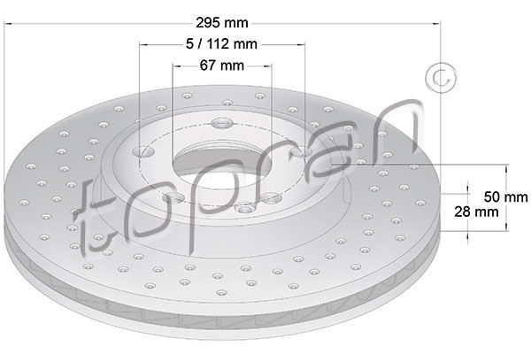 Tarcza hamulcowa TOPRAN 408 555