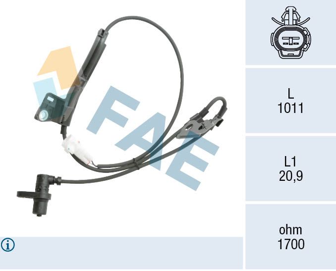 Snímač počtu otáčok kolesa FAE 78561