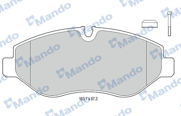 Zestaw klocków hamulcowych, hamulce tarczowe MANDO MBF015671