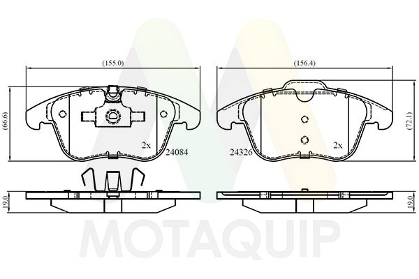 set placute frana,frana disc MOTAQUIP LVXL1400