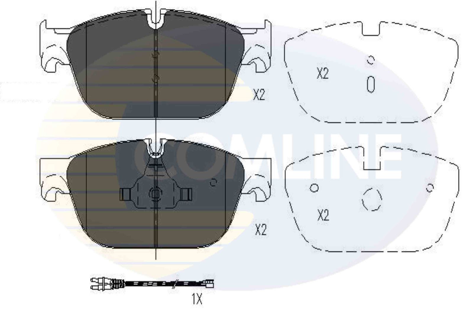 Zestaw klocków hamulcowych, hamulce tarczowe COMLINE CBP26004