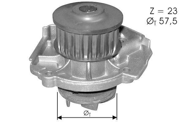 Pompe à eau, refroidissement du moteur