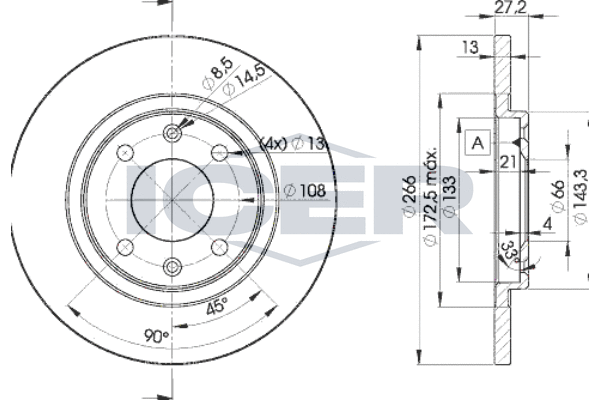Tarcza hamulcowa ICER 78BD4692-2