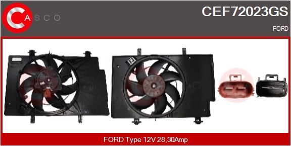 Elektromotor, větrák chladiče CASCO CEF72023GS