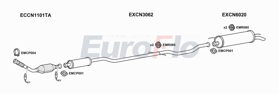 Układ wydechowy EUROFLO CNC5203001B