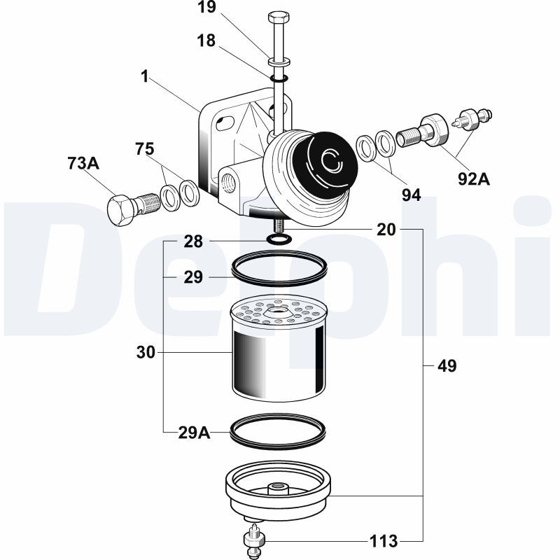 Filtr paliwa DELPHI 6260B610B