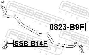 Levně Tyč/vzpěra, stabilizátor FEBEST 0823-B9F