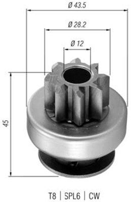 Levně Pastorek, startér MAGNETI MARELLI 940113020362