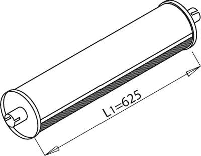 Tłumik środkowy / końcowy DINEX 50305