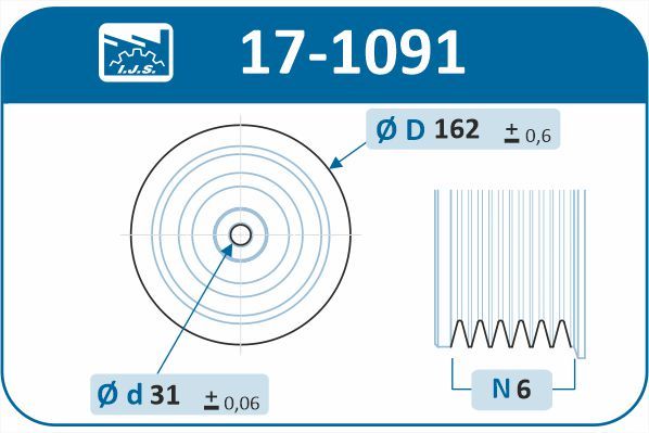 Levně Řemenice, klikový hřídel IJS GROUP 17-1091