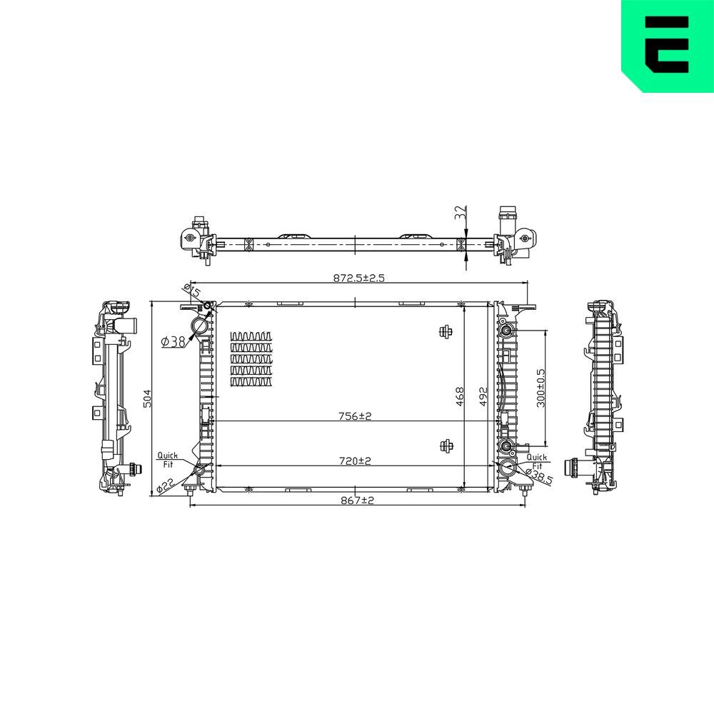 Radiator, racire motor ERA 673596