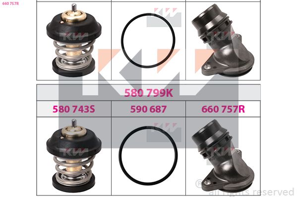 Kołnierz płynu chłodzącego KW 660757R