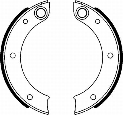 Zestaw szczęk hamulcowych, hamulec postojowy MINTEX MFR647