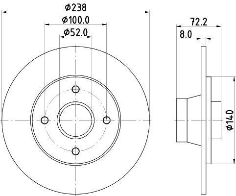 Tarcza hamulcowa MINTEX MDC703