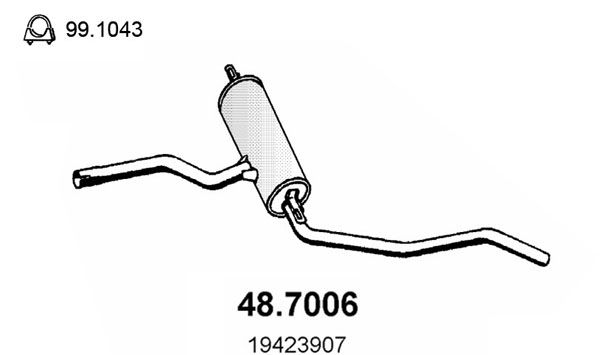 Tłumik końcowy ASSO 48.7006