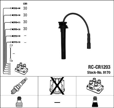 Sada kabelů pro zapalování NGK RCCR1203