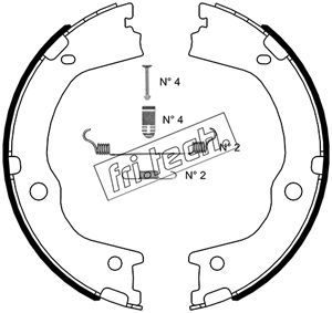 Zestaw szczęk hamulcowych, hamulec postojowy FRI.TECH. 1046.227K