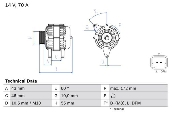 Alternator BOSCH 0 986 049 370